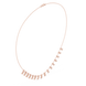 Baguette diamond necklace with delicate fringe drop design