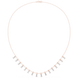 Baguette diamond necklace with delicate fringe drop design