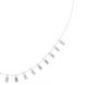Baguette diamond necklace with delicate fringe drop design