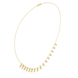Baguette diamond necklace with delicate fringe drop design