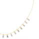 Baguette diamond necklace with delicate fringe drop design