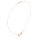 Abstract diamond necklace with butterfly inspired open curve design