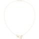 Abstract diamond necklace with butterfly inspired open curve design