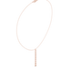 Diamond drop necklace with vertical line pendant design