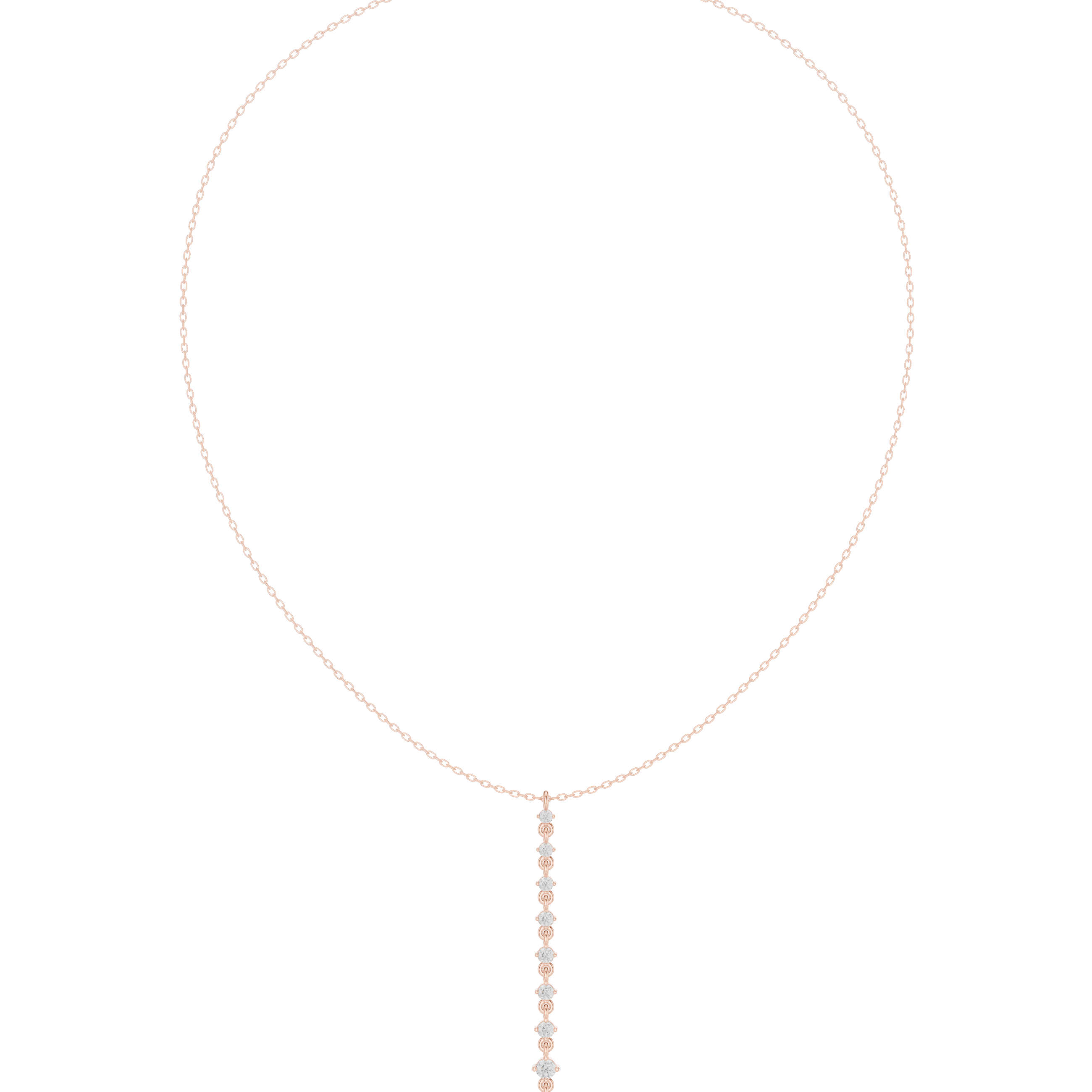 Diamond drop necklace with vertical line pendant design