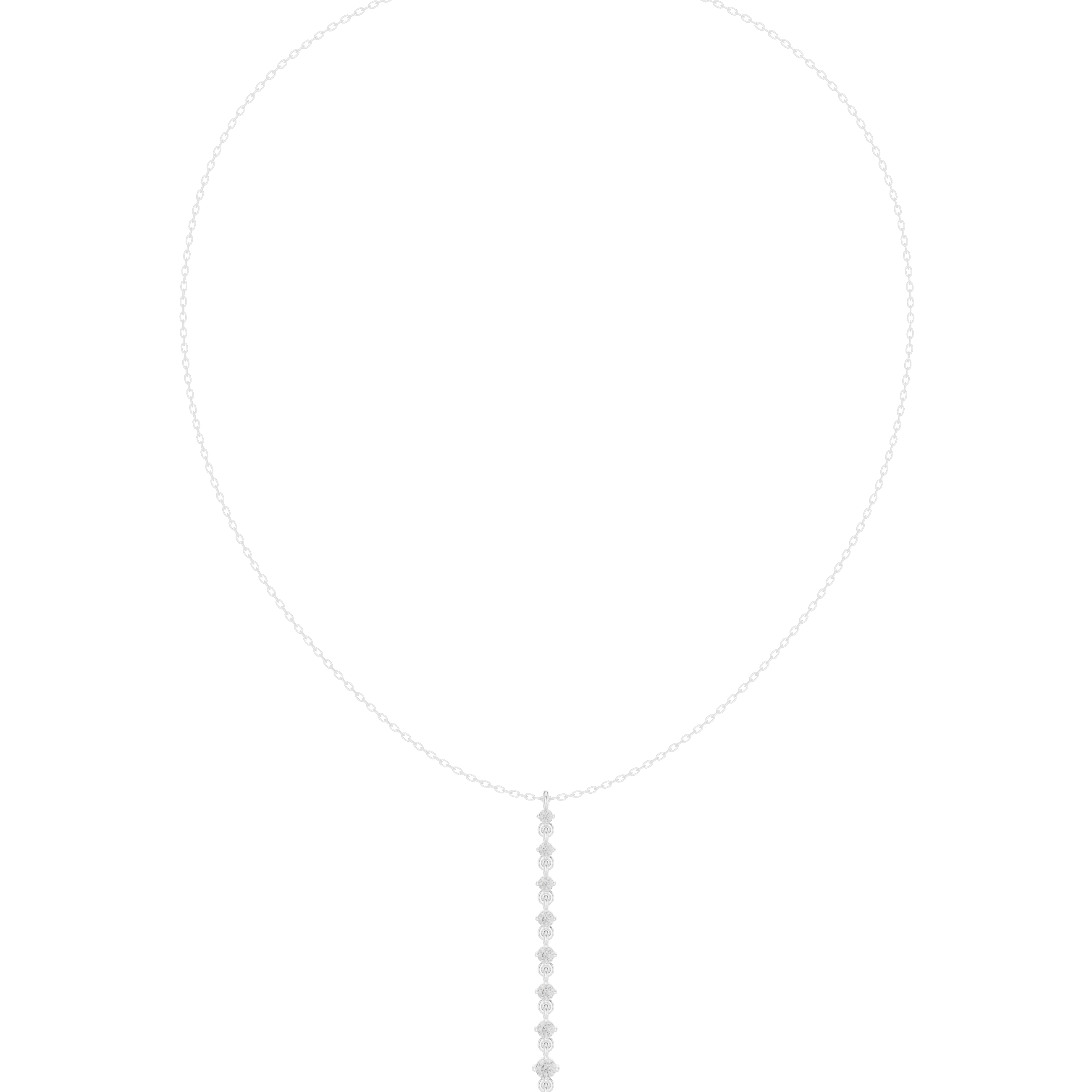 Diamond drop necklace with vertical line pendant design