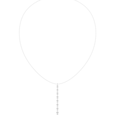 Diamond drop necklace with vertical line pendant design