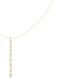 Diamond drop necklace with vertical line pendant design