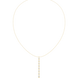 Diamond drop necklace with vertical line pendant design