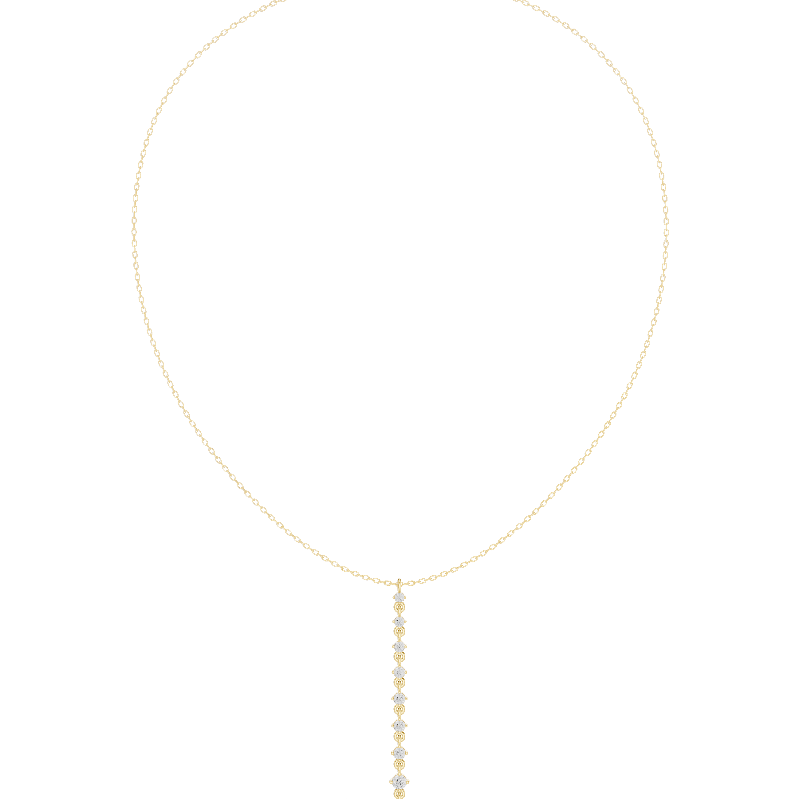 Diamond drop necklace with vertical line pendant design
