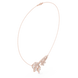 Infinity diamond necklace with floral drop pendant design