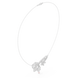 Infinity diamond necklace with floral drop pendant design