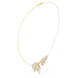 Infinity diamond necklace with floral drop pendant design