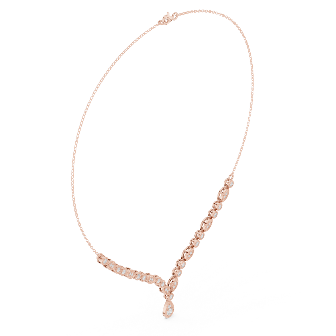Pear drop diamond necklace