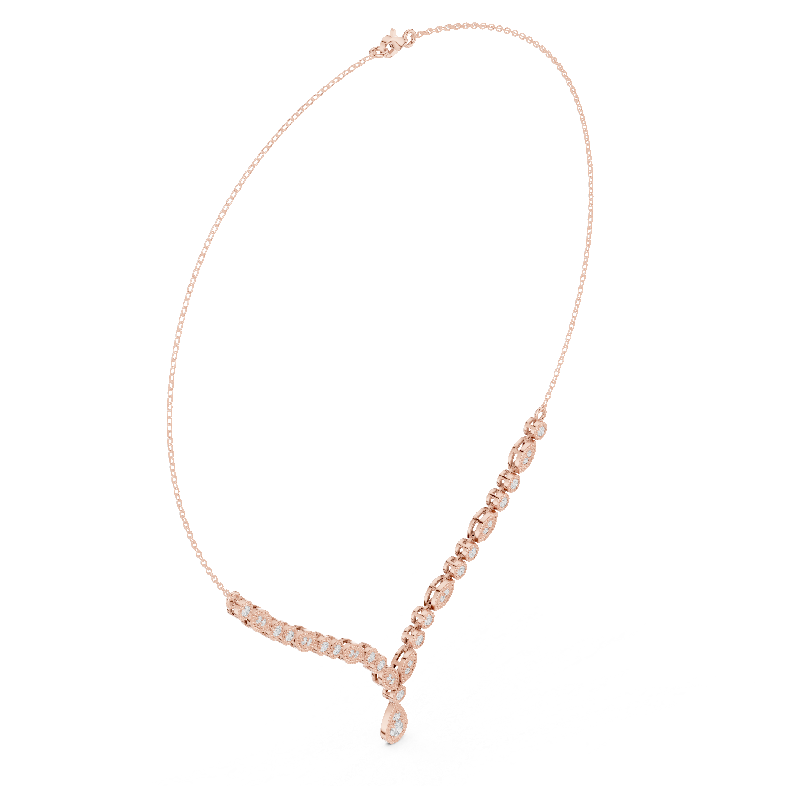 Pear drop diamond necklace