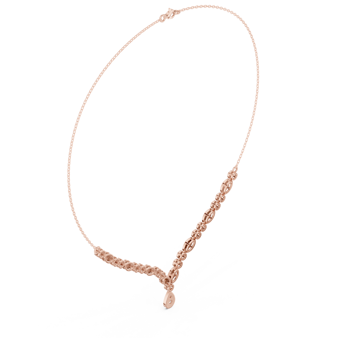 Pear drop diamond necklace