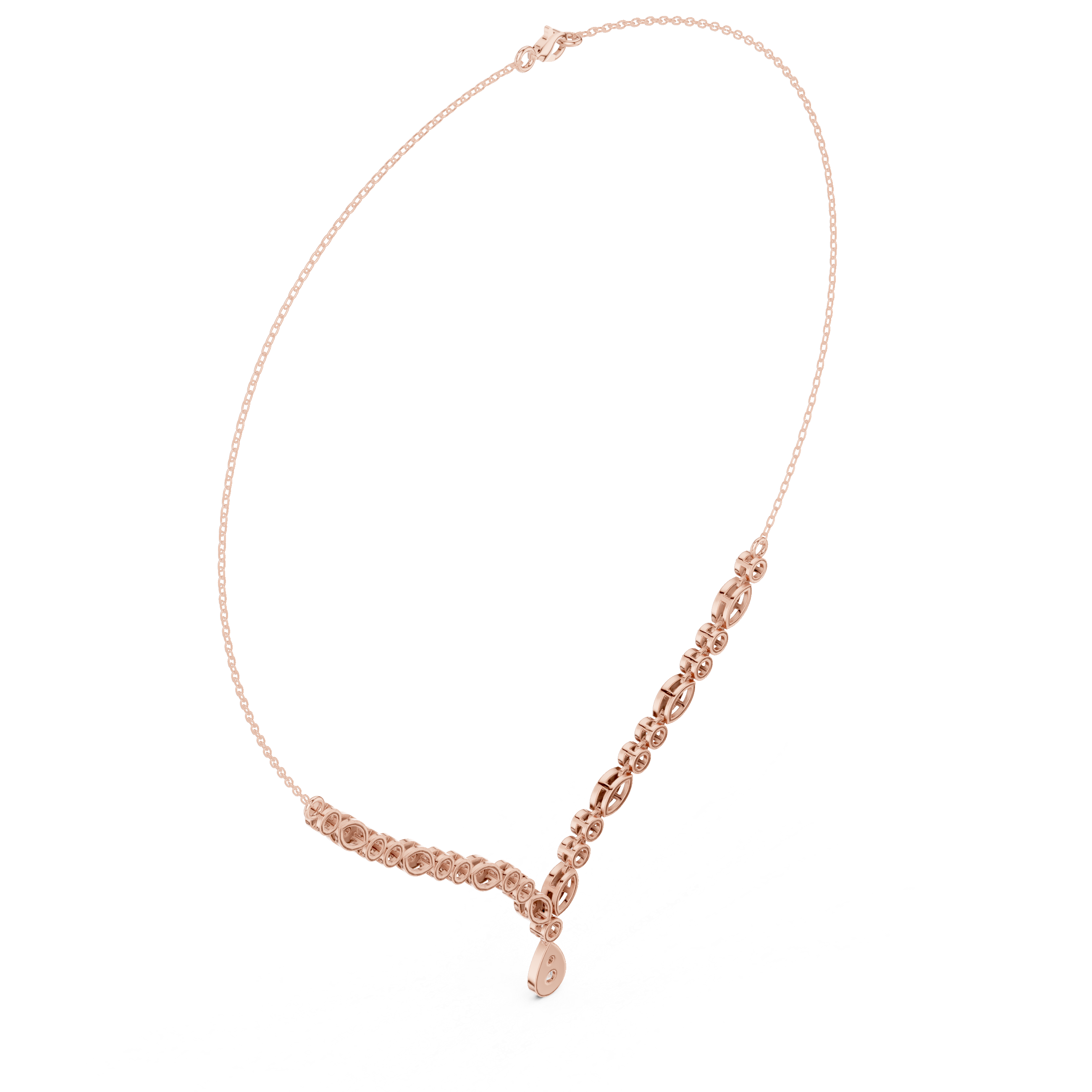 Pear drop diamond necklace