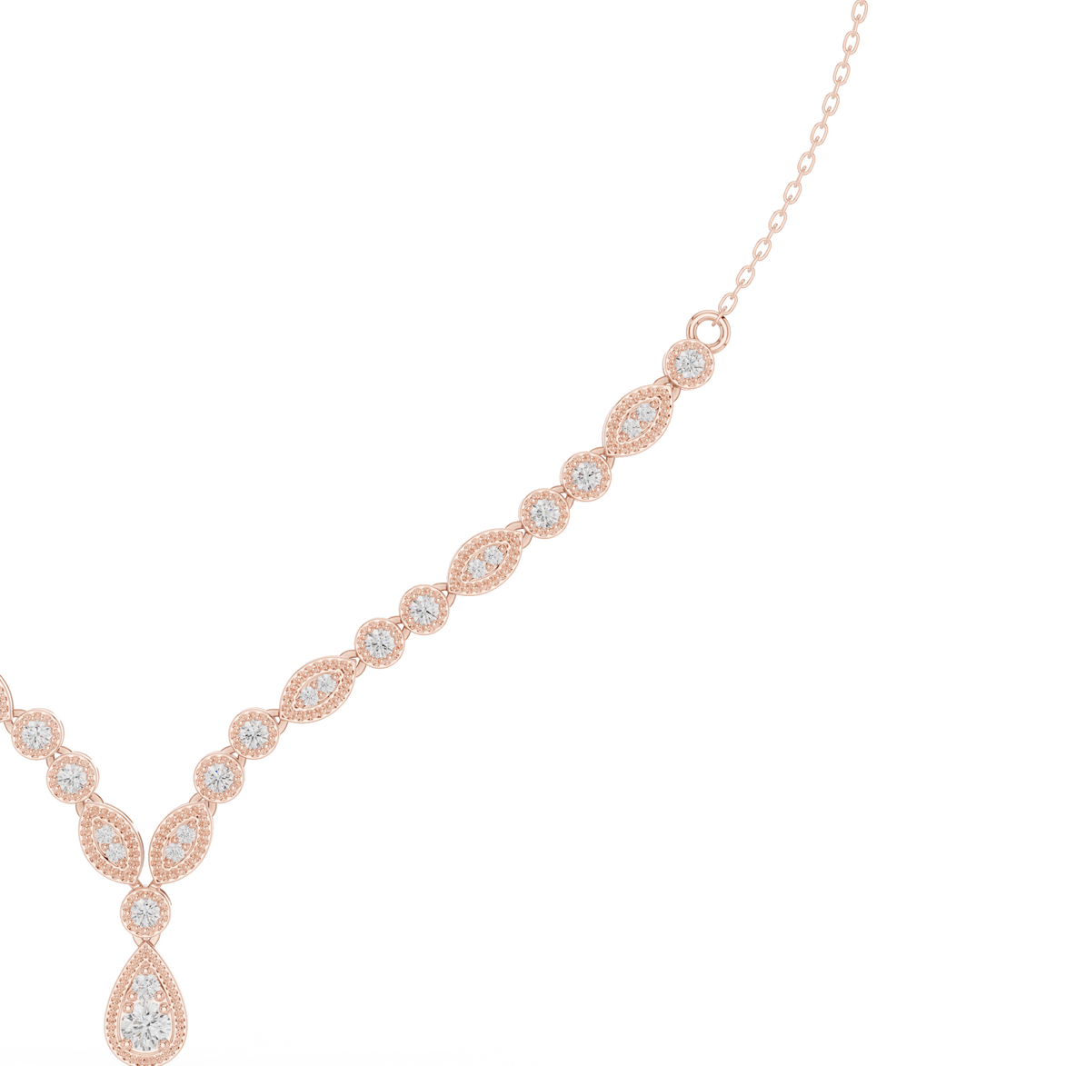 Pear drop diamond necklace