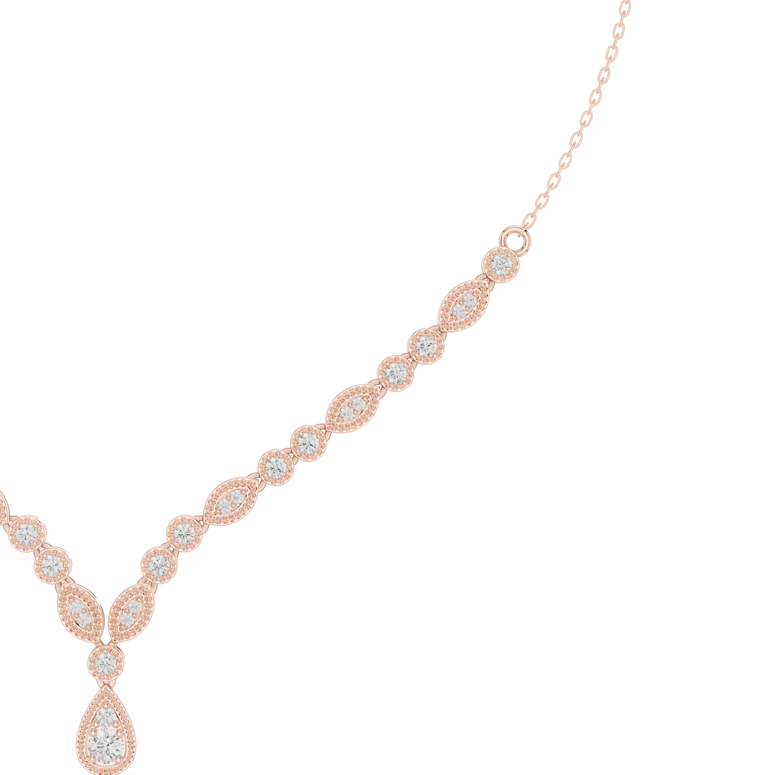 Pear drop diamond necklace
