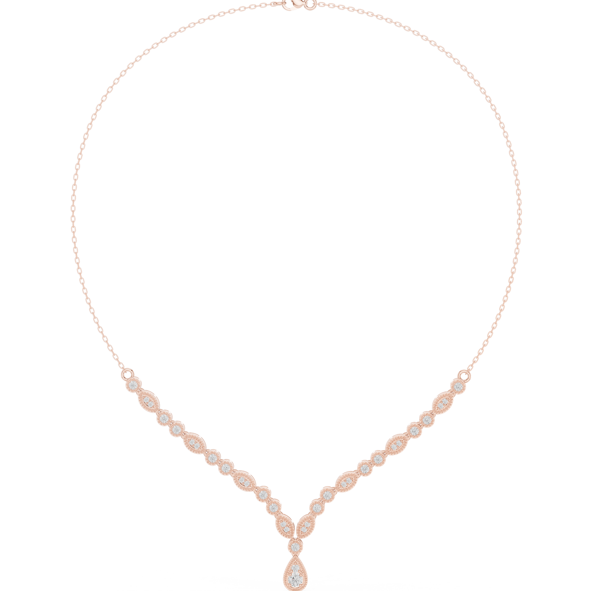 Pear drop diamond necklace