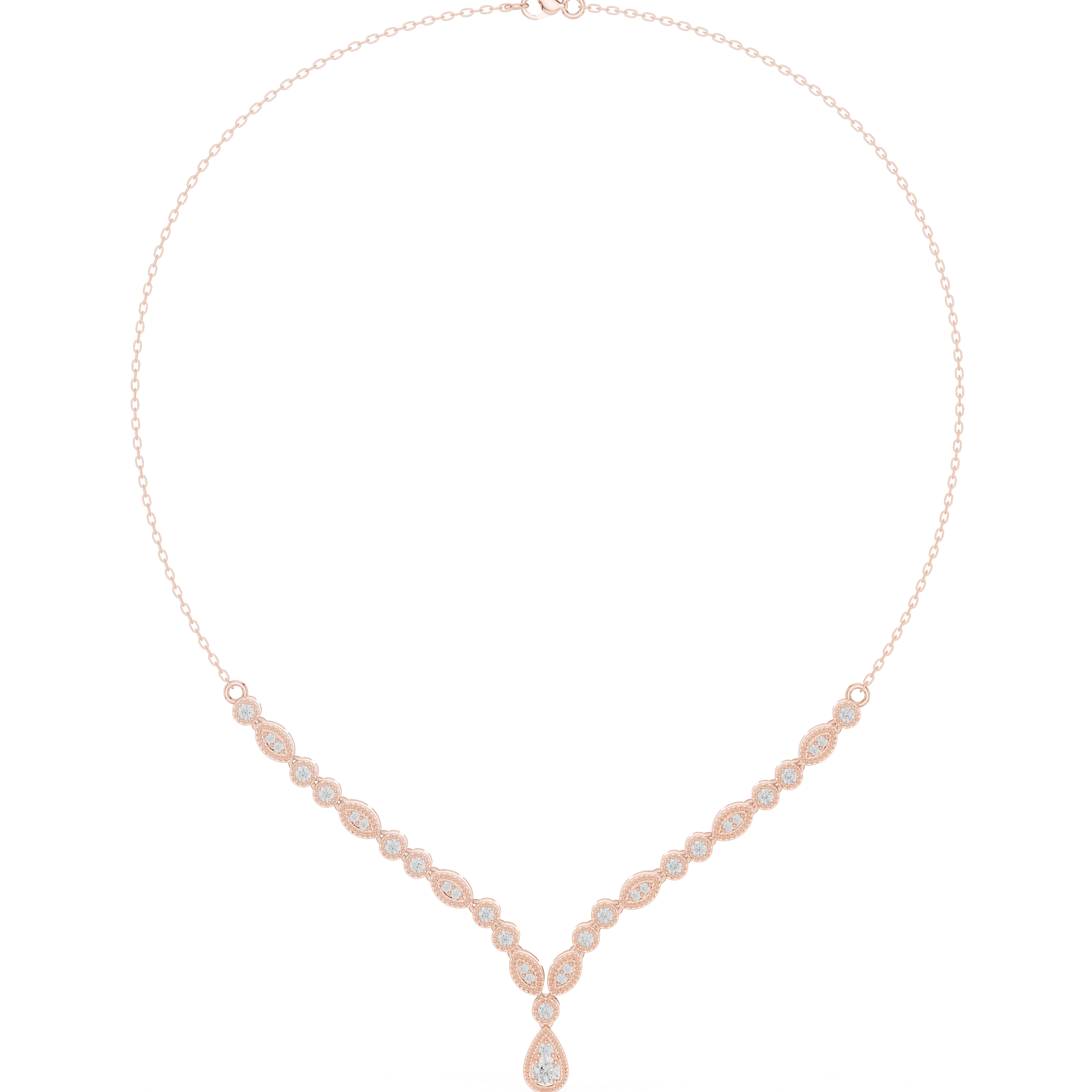 Pear drop diamond necklace