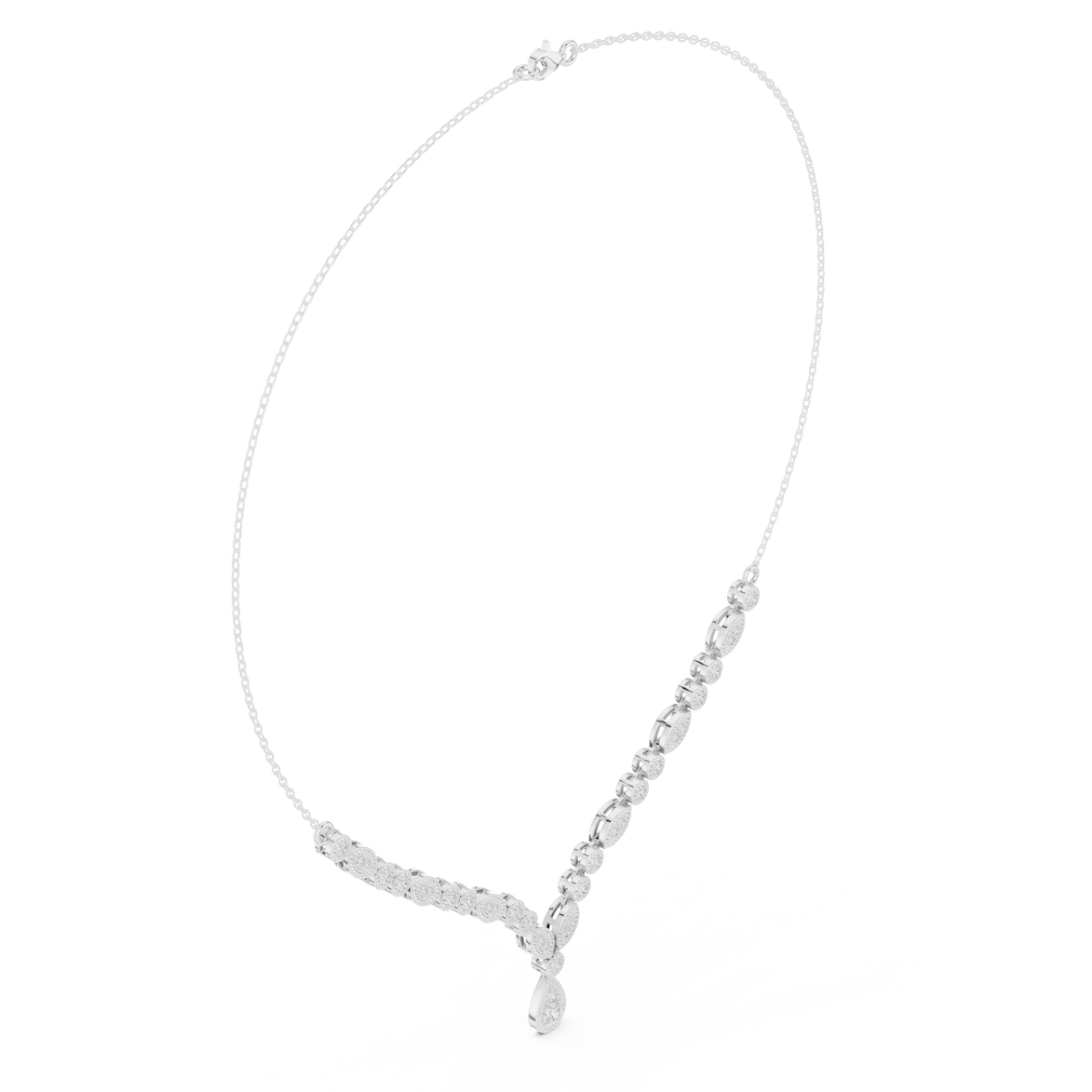 Pear drop diamond necklace