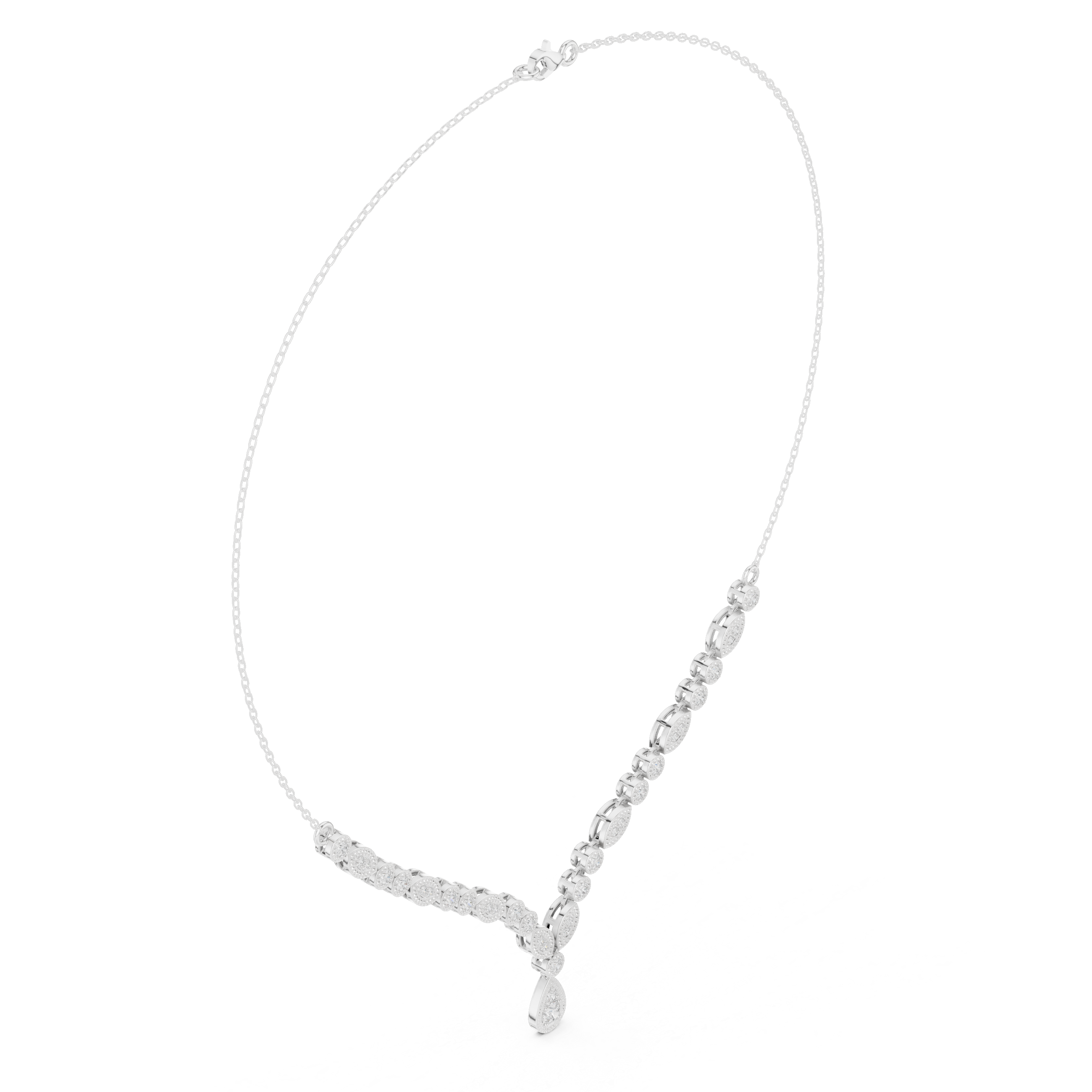 Pear drop diamond necklace