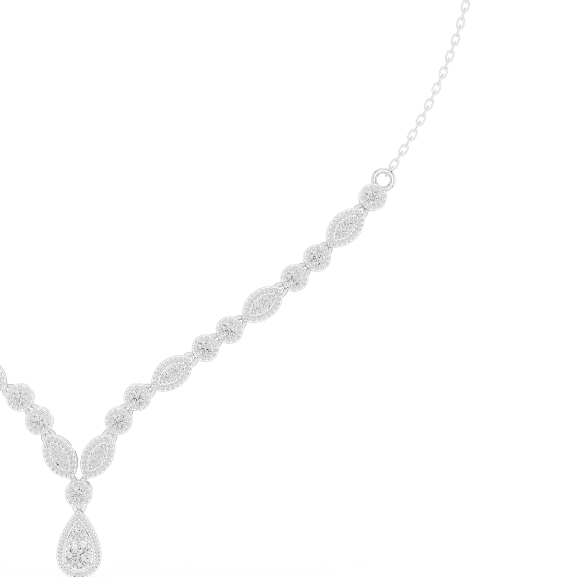 Pear drop diamond necklace