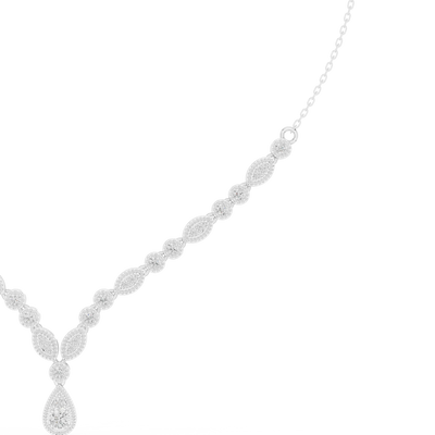 Pear drop diamond necklace
