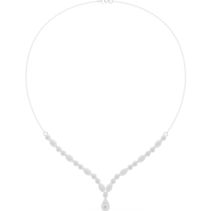 Pear drop diamond necklace