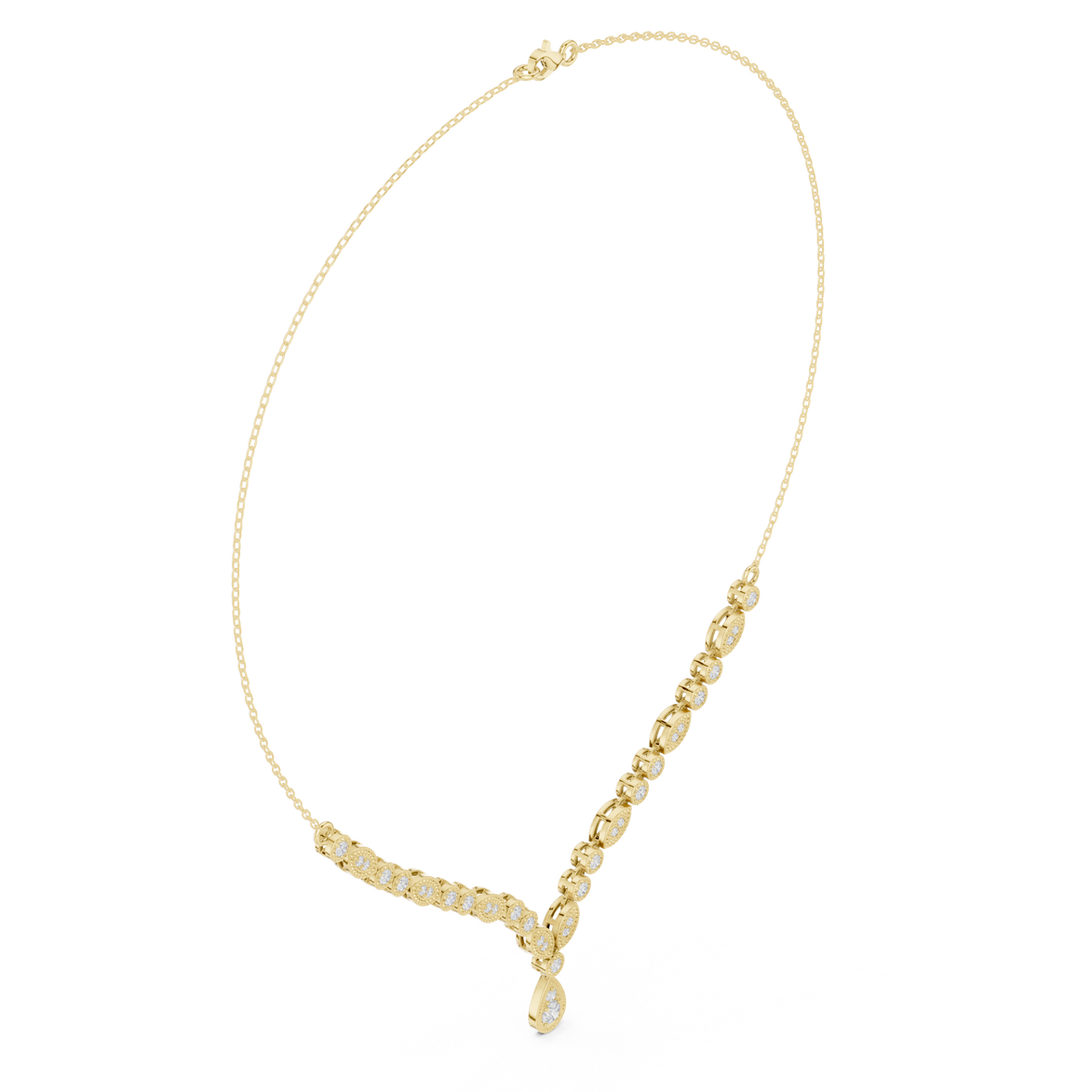Pear drop diamond necklace