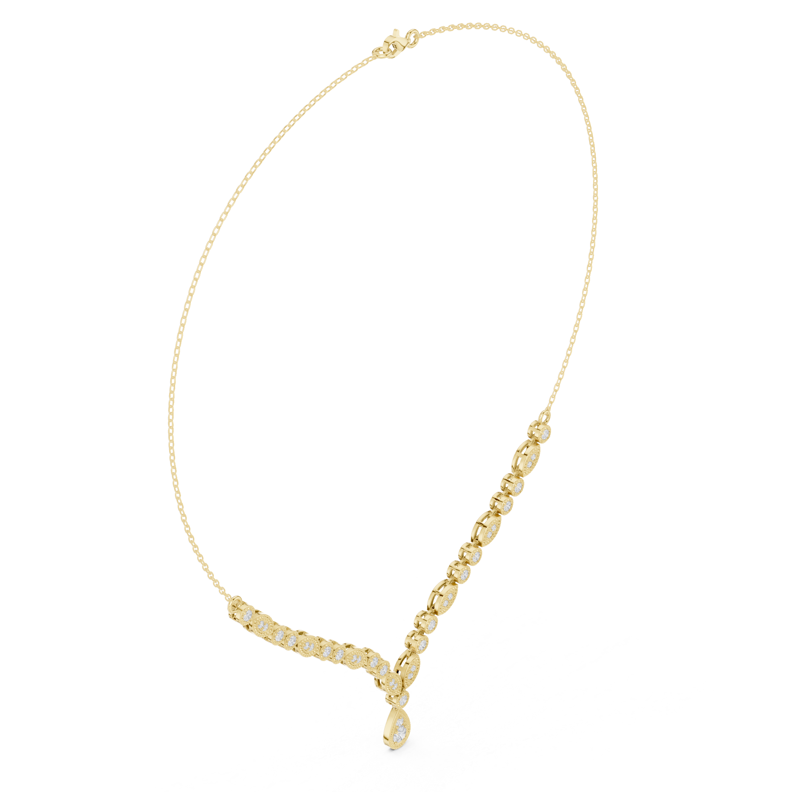 Pear drop diamond necklace