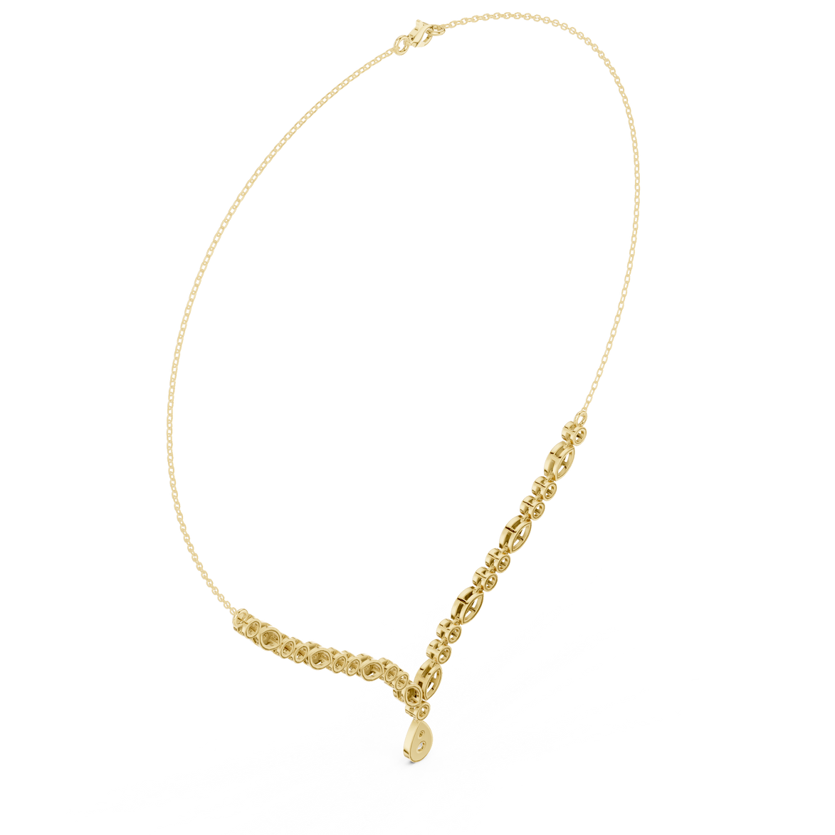 Pear drop diamond necklace