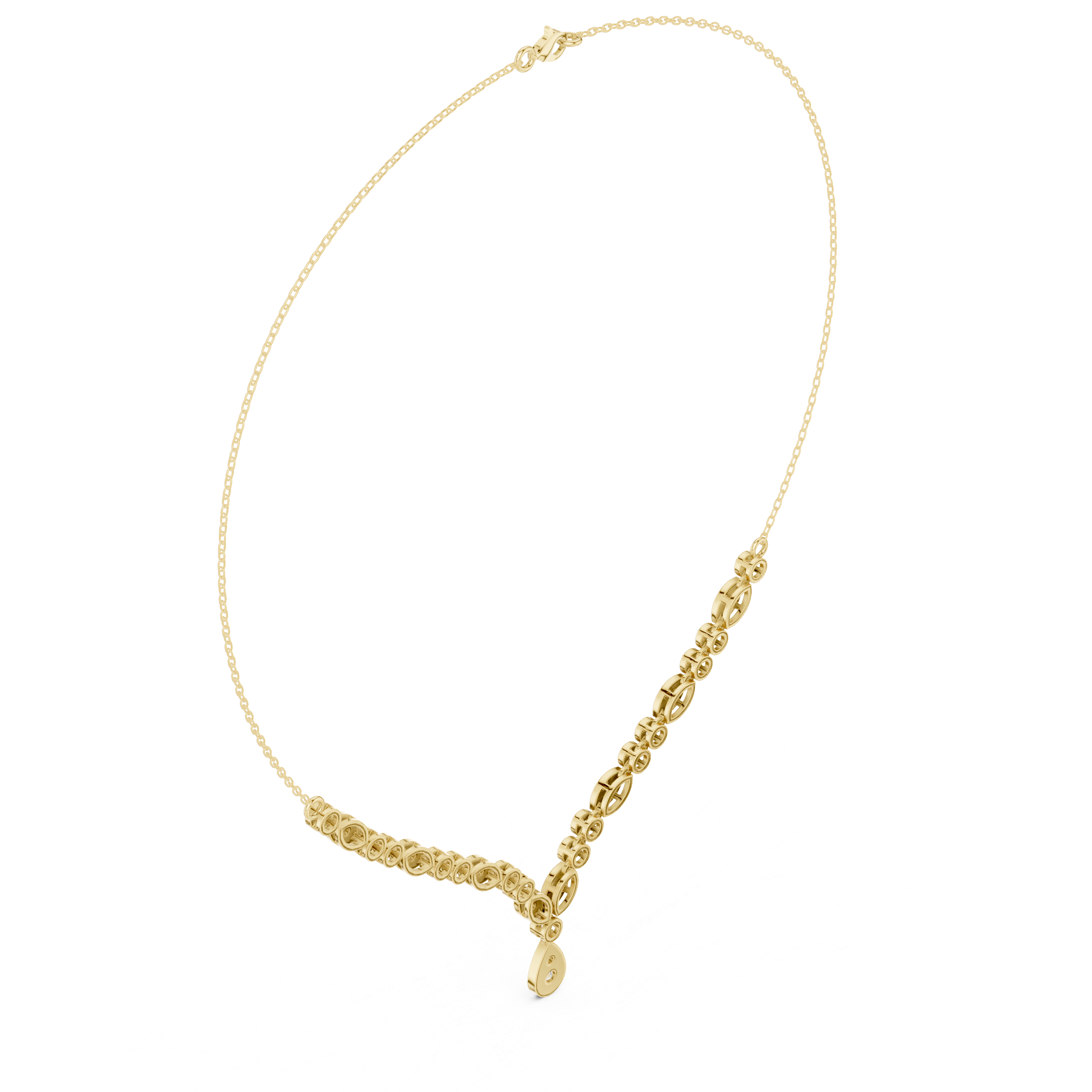 Pear drop diamond necklace