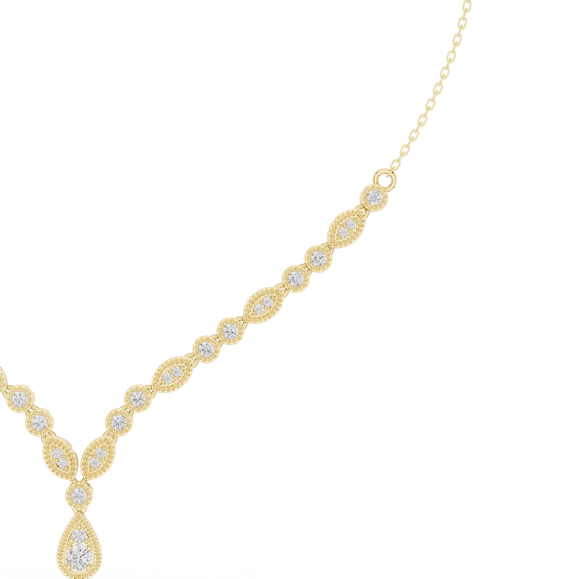 Pear drop diamond necklace