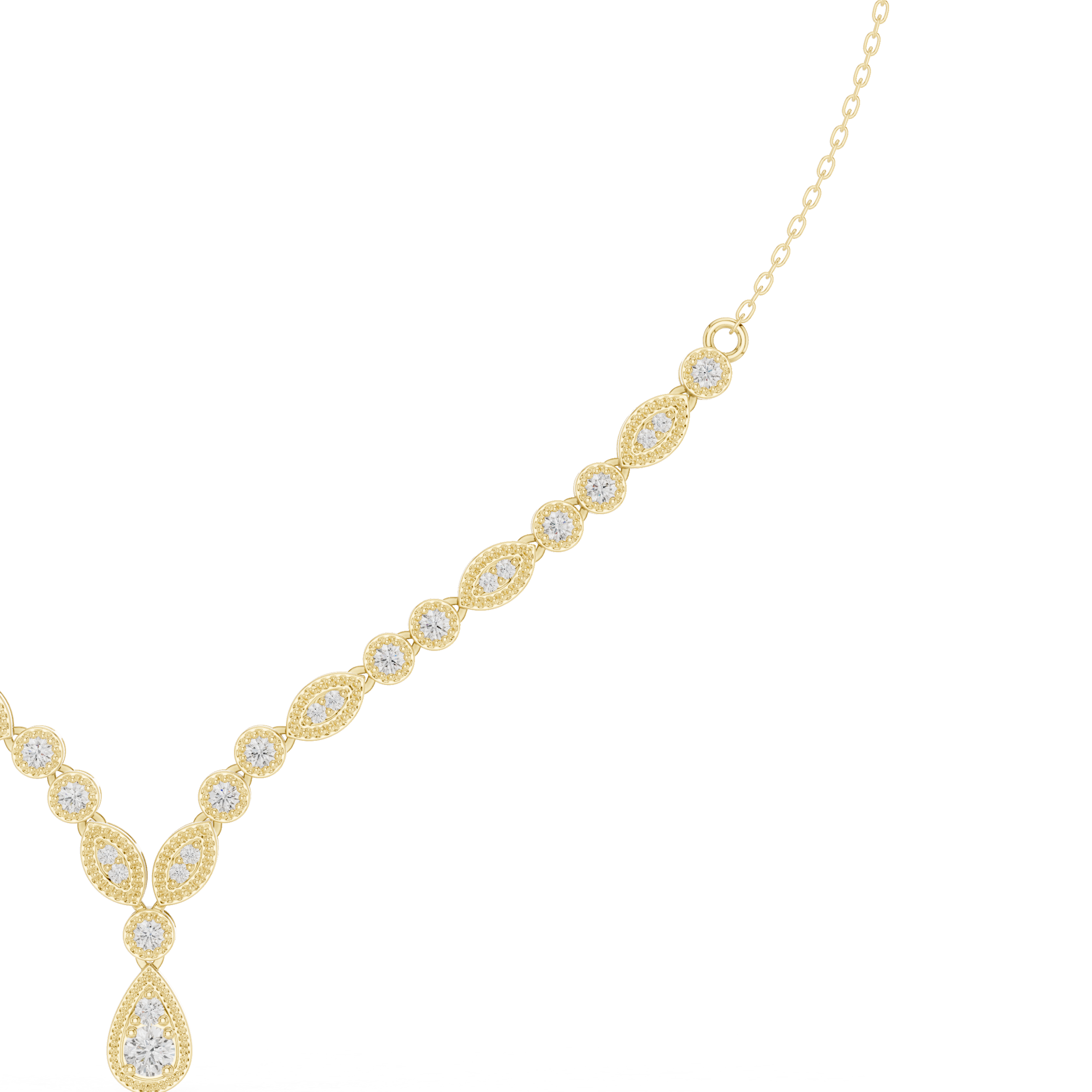 Pear drop diamond necklace
