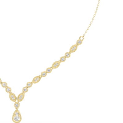 Pear drop diamond necklace
