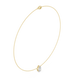 Pear solitaire diamond necklace with minimal pendant design