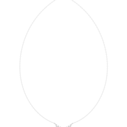 Round diamond curve necklace with minimal curved pendant design
