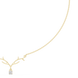 Round diamond antler necklace with nature inspired pendant design