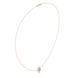 Diamond leaf necklace with open marquise pendant design