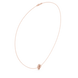 Diamond leaf necklace with open marquise pendant design