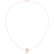 Diamond leaf necklace with open marquise pendant design