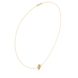 Diamond leaf necklace with open marquise pendant design