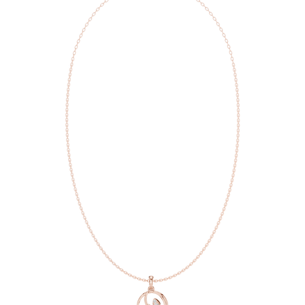 Diamond circle pendant necklace with open oval geometric design