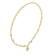 Twisted leaf diamond necklace
