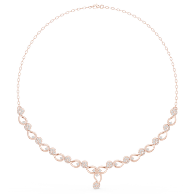 Floral vine diamond necklace