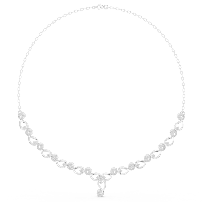 Floral vine diamond necklace