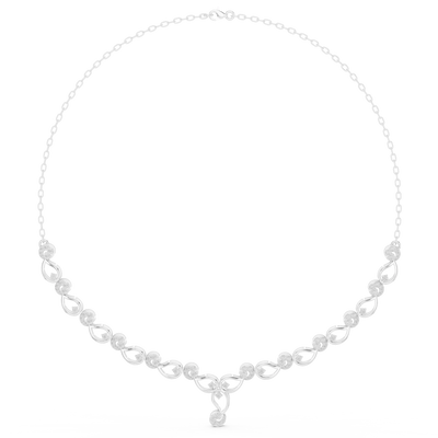 Floral vine diamond necklace