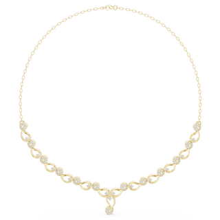 Floral vine diamond necklace